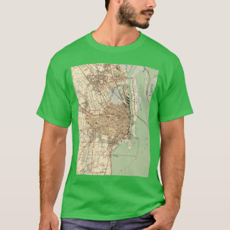Vintage-Karte von Mobile Alabama 1940 T-Shirt