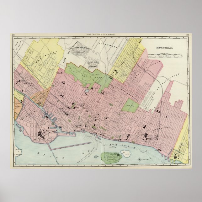 Vintage Karte von Montreal (1903) Poster (Vorne)