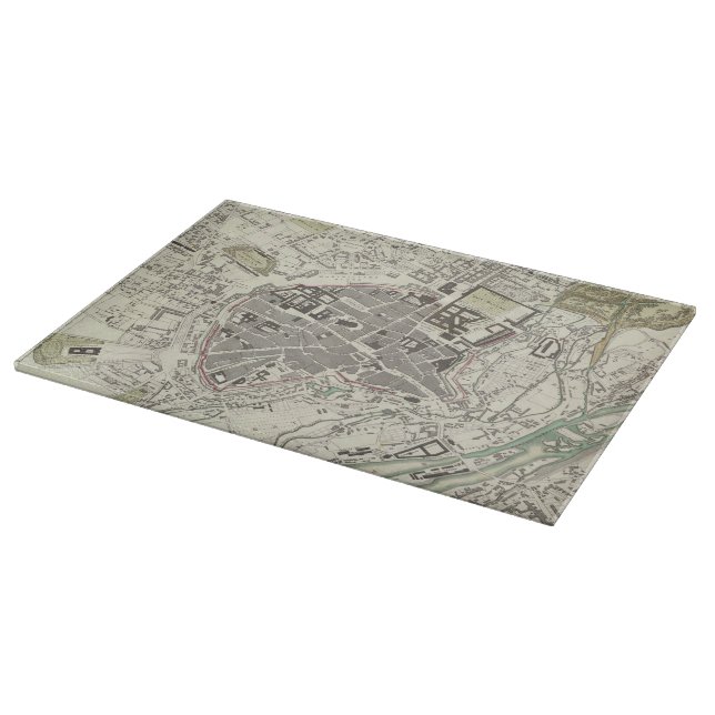 Vintage Karte von München Deutschland (1832) Schneidebrett (Ecke)