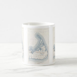 Vintage Karte von Nantucket (1919) Kaffeetasse