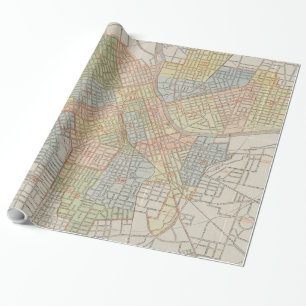 Vintage Karte von Nashville Tennessee (1920) Geschenkpapier