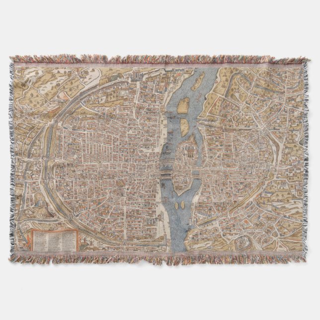 Vintage Karte von Paris (1550) Decke (Vorderseite)