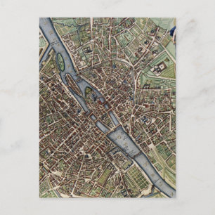 Vintage Karte von Paris (1657)