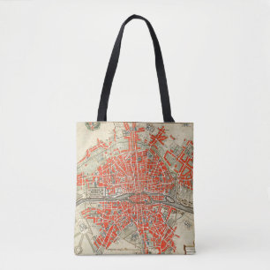 Vintage-Karte von Paris Frankreich (1721–1774) Tasche