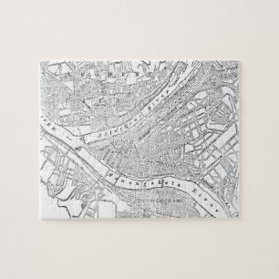 Vintage Karte von Pittsburgh (1885)