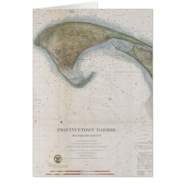 Vintage Karte von Provincetown (Vorne)