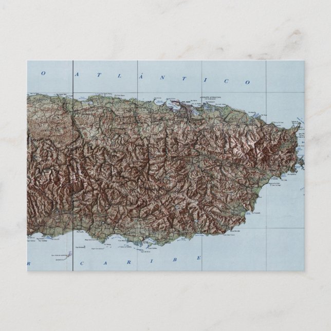 Vintage Karte von Puerto Rico (1952) (Vorderseite)