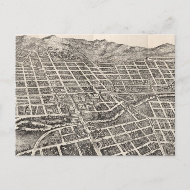 Vintage Karte von Reno Nevada (1907) (Vorderseite)