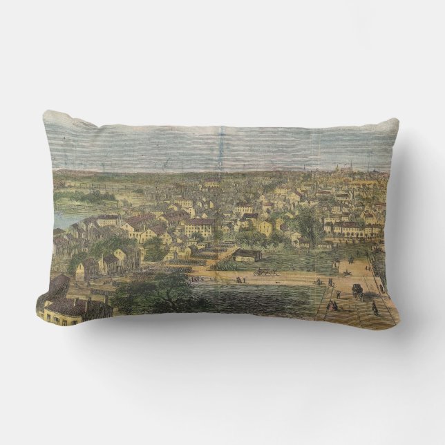 Vintage Karte von Richmond Virginia (1862) Lendenkissen (Vorderseite)
