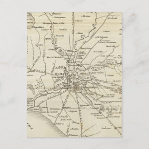 Vintage Karte von Rom Italien (1821)