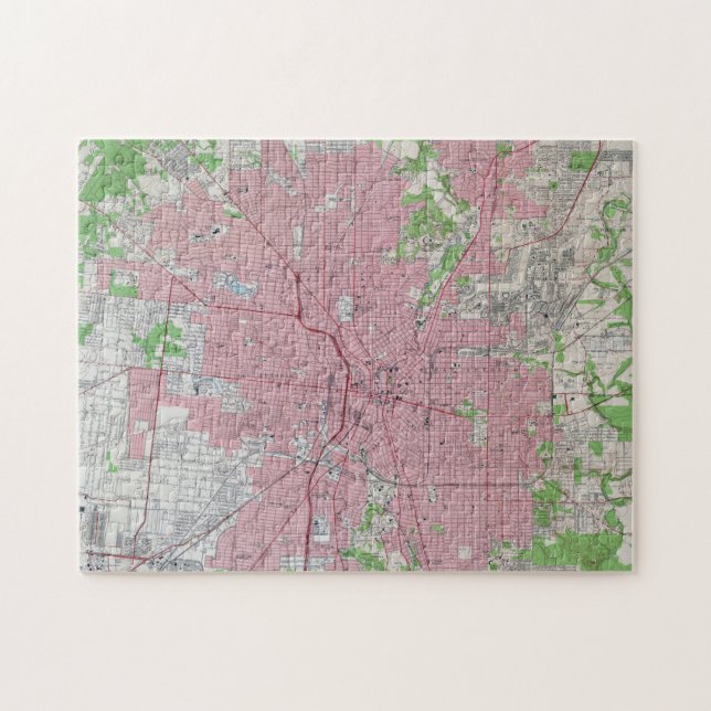 Vintage Karte von San Antonio Texas (1953) (Horizontal)