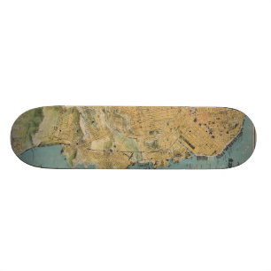 Vintage Karte von San Francisco (1915) Skateboard