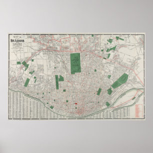 Vintage Karte von St. Louis Missouri (1921) Poster