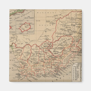 Vintage Karte von Südafrika (1880) Magnet