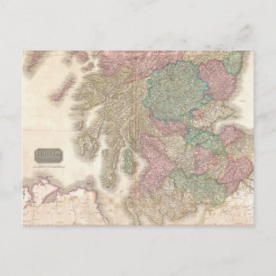 Vintage Karte von Südschottland (1818)