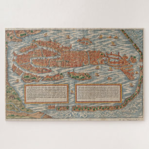 Vintage Karte von Venedig (1550)