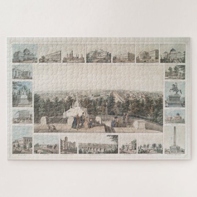 Vintage Karte von Washington DC (1849) (Horizontal)