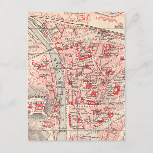 Vintage Karte von Wurzburg (1905)