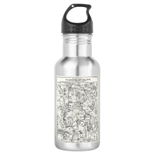 Vintage Karte von Yellowstone Nationalpark Trinkflasche