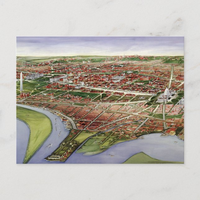 Vintage Karte Washington D.C. (1901) (Vorderseite)