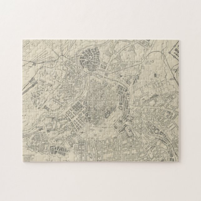 Vintage Karte Wien Österreich (1877) (Horizontal)