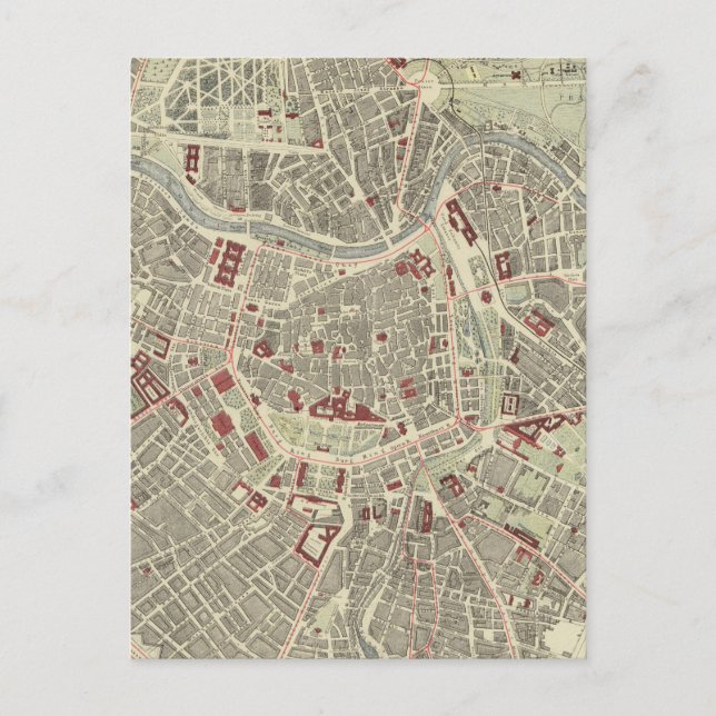 Vintage Karte Wien Österreich (1883) (Vorderseite)