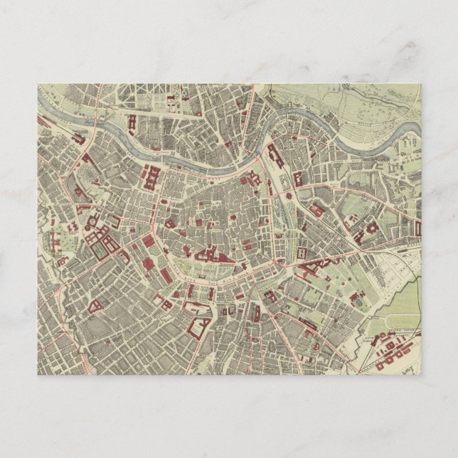 Vintage Karte Wien Österreich (1883) (Vorderseite)