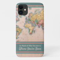 Vintage Karte World Atlas Travel Lover