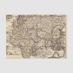 Vintage-Karten-Druck Seidenpapier