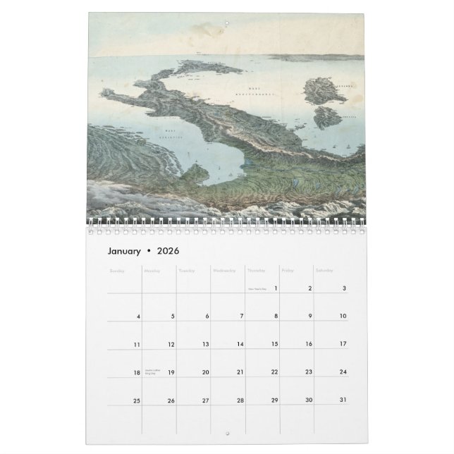 Vintage Karten von Italien-Kalender Kalender (Jan 2026)