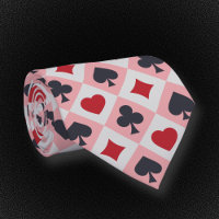 Vintage Kartenspiele Farben Neck Tie