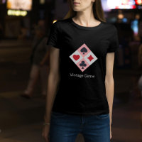 Vintage Kartenspiele Farben T - Shirt der Frau