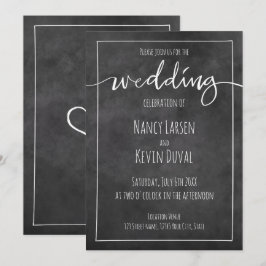 Vintage Karton-Schrift Hochzeitseinladungen Einladung