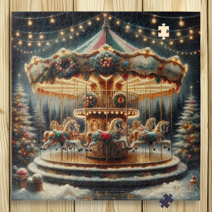 Vintage Karussell Weihnachten Whimsical