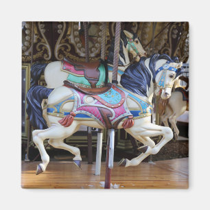 Vintage Karussellpferd galoppierend II Magnet