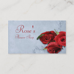 Vintage Kaskaden-blaues Blumen-Geschäft Visitenkarte