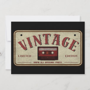 Vintage-Kassette Limitierte Auflage Musikliebhaber Einladung