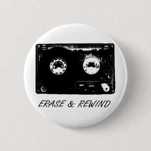 Vintage-Kassetten-Design! Button