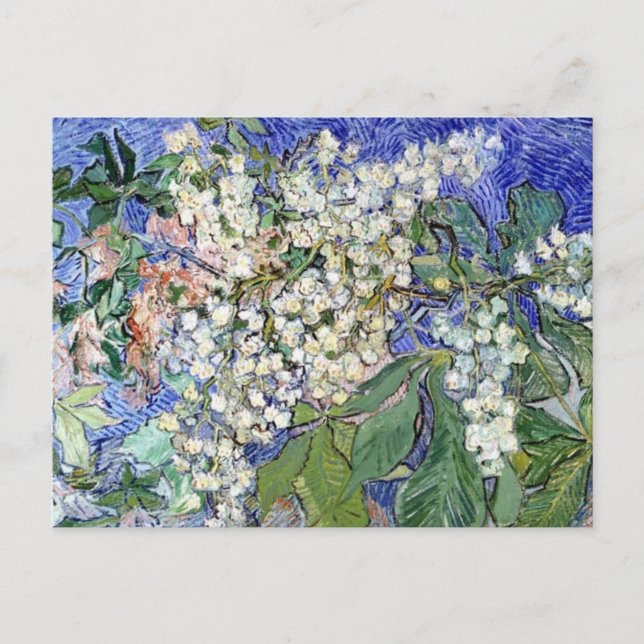 Vintage Kastanienzweige von Van Gogh Postkarte (Vorderseite)