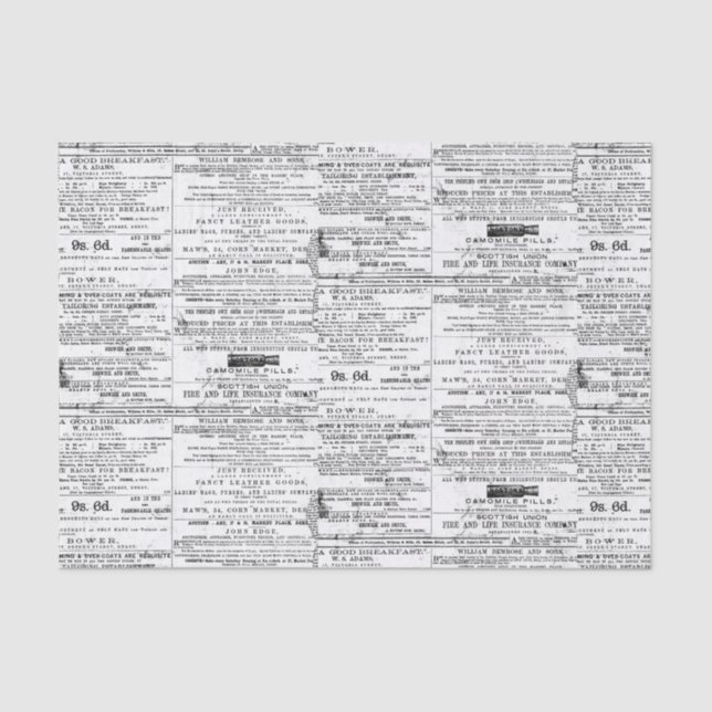 Vintage Katalogwerbung Seidenpapier (Vorderseite)