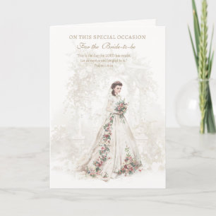 Vintage katholische Braut Florales Rosenkranz und  Karte
