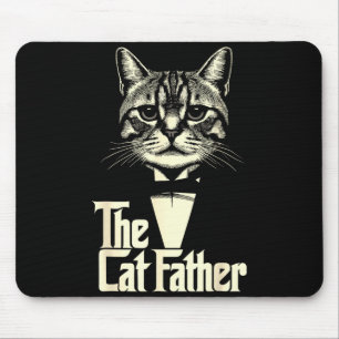 Vintage-Katz-Vater-Papa-Leben-Katz-Papa-glückliche Mousepad