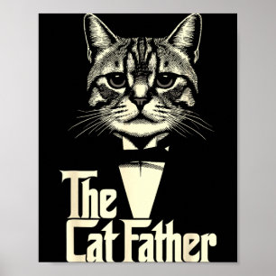 Vintage-Katz-Vater Papa Leben Katz-Vater frohen Va Poster