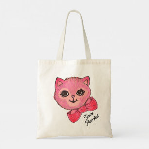 Vintage-Kätzchen-Tasche mit zwei Seiten Tragetasche