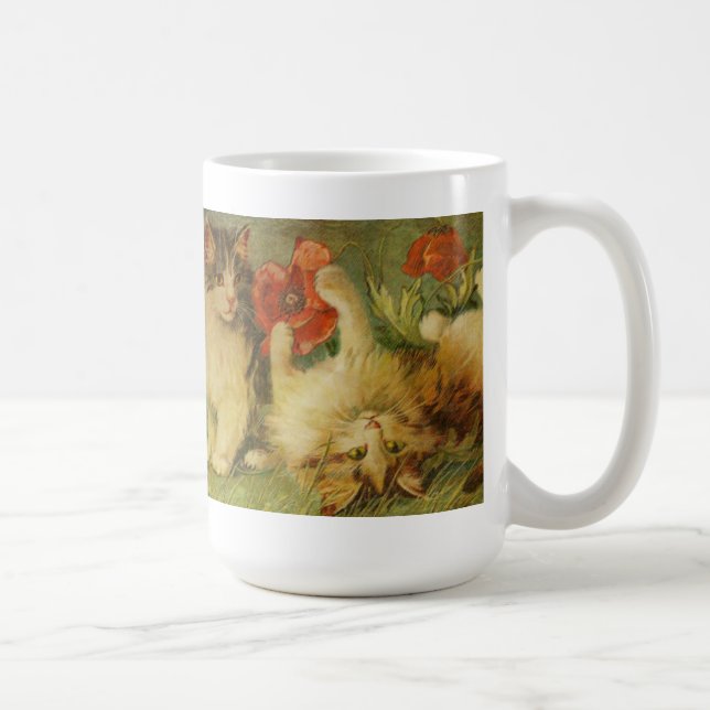 Vintage Kätzchen-Tasse Kaffeetasse (Rechts)