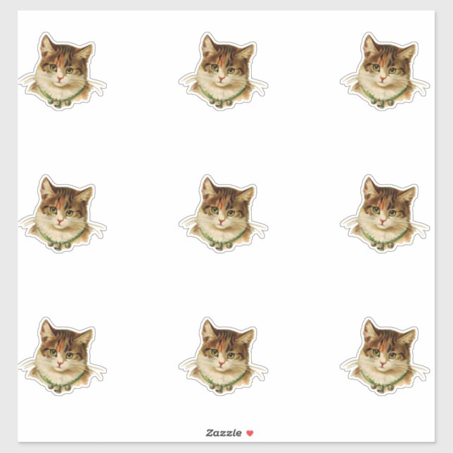 Vintage Katze Aufkleber (Blatt)