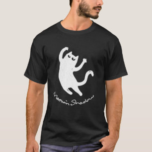 Vintage-Katze beweglicher Schatten Khmm miauende K T-Shirt