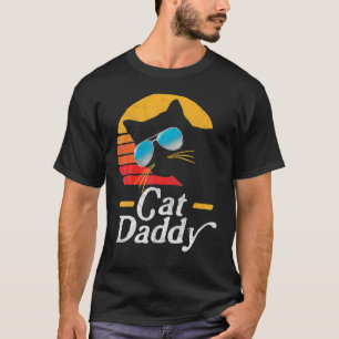 Vintage Katze Daddy Retro Bester Vater Katze Vater T-Shirt