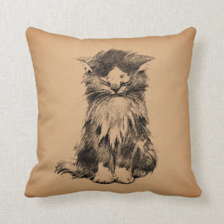 Vintage-Katze-Kätzchen-Kunst-Wurfkissen Kissen