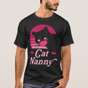 Vintage Katze Kindermädchen 80er Stilkatze Retro g T-Shirt